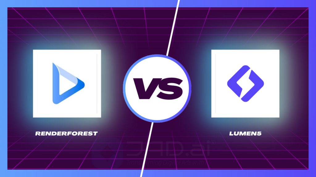 Renderforest vs. Lumen5 Compared in the list of 20 free AI tools for Digital Marketing